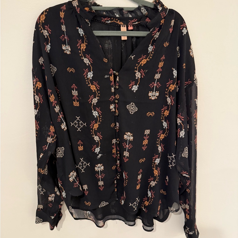 Anthropologie Tavi Buttdown Blouse